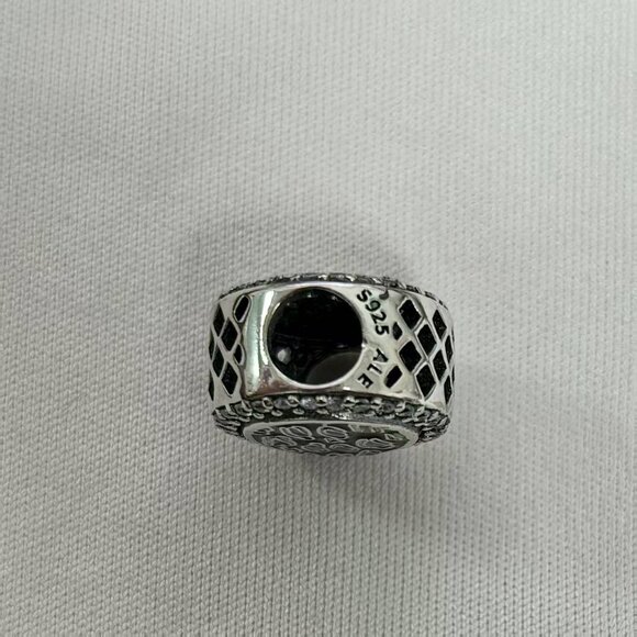 Pandora Black Leopard Print String Charm Pendant, S925 Silver Jewelry - Picture 4 of 4